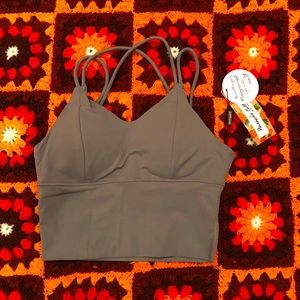 STRAPPY LONG LINE PADDED SPORTS BRA - WOMEN